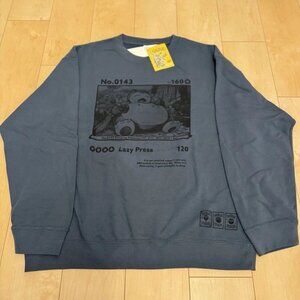 UNIQLO Pokemon Sweat shirt Snorelax Blue Japan L Long Sleeve Sweater US M Medium